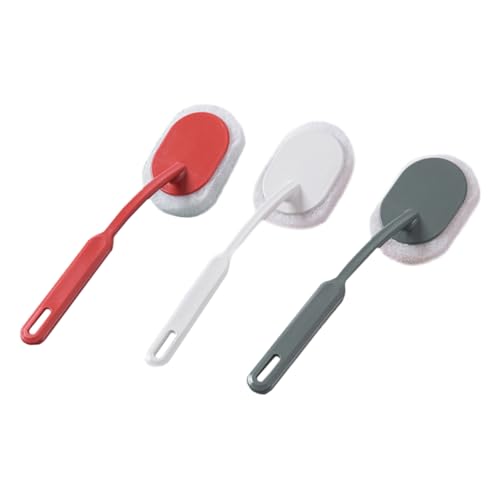BEBEMOKO 2sets Decontamination Brush Long Handle Sponge Brush for Bath Kitchenware Sink and Bathtub Cleaning 3pcs*2