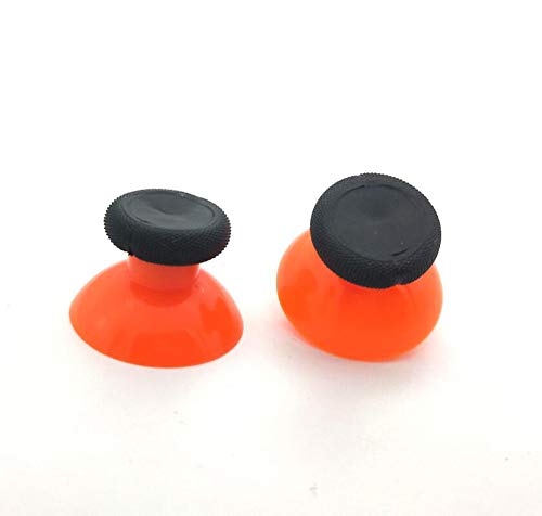 Image of 2 x 3D Analog Thumb Stick Joystick Thumbstick Cap Cover for Xbox one Slim S Controller Replacemnet (Orange-Black)
