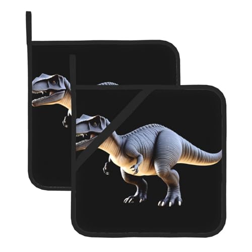 YYHHAOFA Juego de dos piezas con patrón de dinosaurio gigante, aislado, grueso, impermeable, fácil de limpiar