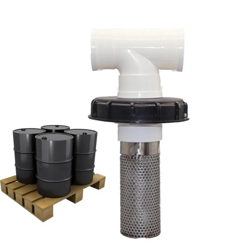 Dura - Filtro 'acqua per serbatoio di pioggia, coperchio a rete per serbatoio da gallone, tappo per tubo flessibile per raccolta all'aperto, accessorio per raccolta 'acqua piovana da giardino