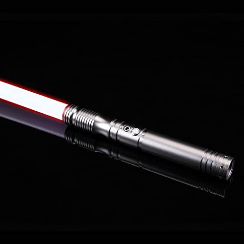 gengyouyuan Mango de metal sable de luz, 12 colores, 6 fuentes de sonido, sable de luz bloqueable, GunHiltRGB Cover