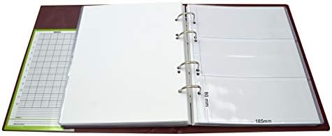 COLLECTOR Banknote Album in Case Folder Book Notes Banknotes with 10 Pages and 10 Dividers - Very Big Capacity - RED