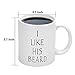 I Like His Beard, I Like Her Butt Couples Funny Coffee Mug Set Wedding Gifts Couples Gifts Engagement Gifts for His and Hers Best Gifts For Husband and Wife Coffee Cups 11oz (Beard, 11 oz)