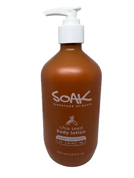 Soak Superfood Skincare Chia Seed Body Lotion 500ml, 500 ml (Pack of 1)