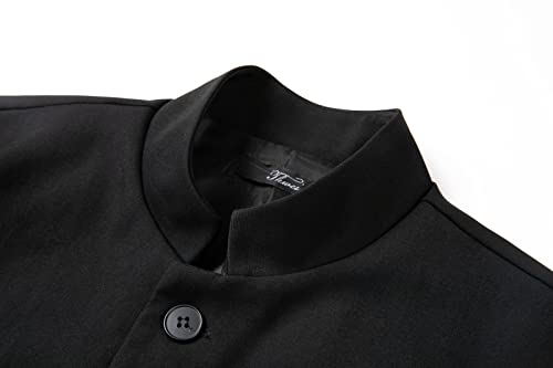 THWEI Mens Casual Suit Blazer Jackets Stand Collar Business Sport Coats4