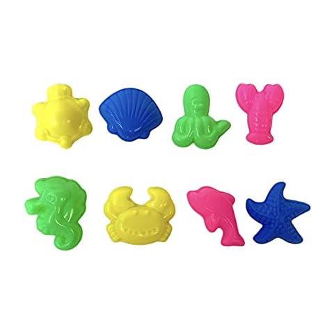 just4baby 8pcs Small Sea Animals Mould Mold Set for Magic Motion Play Sand Dough Cover