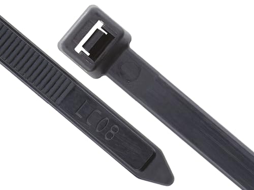 Secure 21 Inch UV Black 120 lb Heavy Duty Nylon Cable Tie - 100 Pack