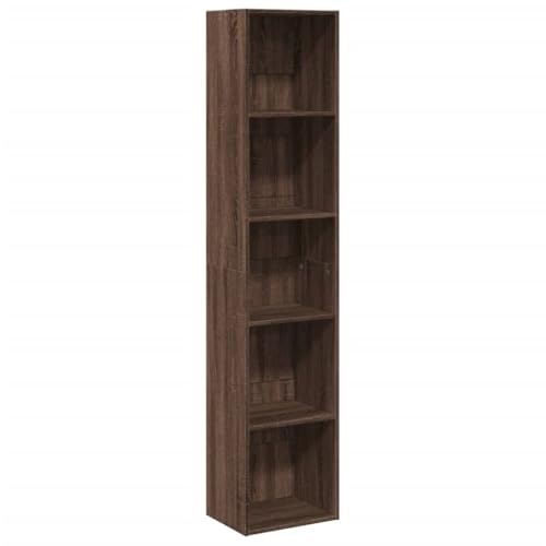 vidaXL Estantería Madera de ingeniería marrón Roble 40x30x189 cm, librería, estantería de Libros, Estante de Libros, librerías, Armario de almacenaje