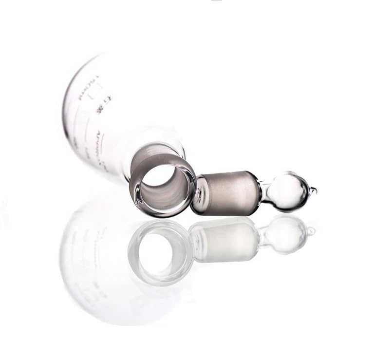 Erlenmeyerkolben aus Quarzglas, 150 ml, mit Stopfen – hochtemperaturbeständige Laborausrüstung (Material JGS-2)