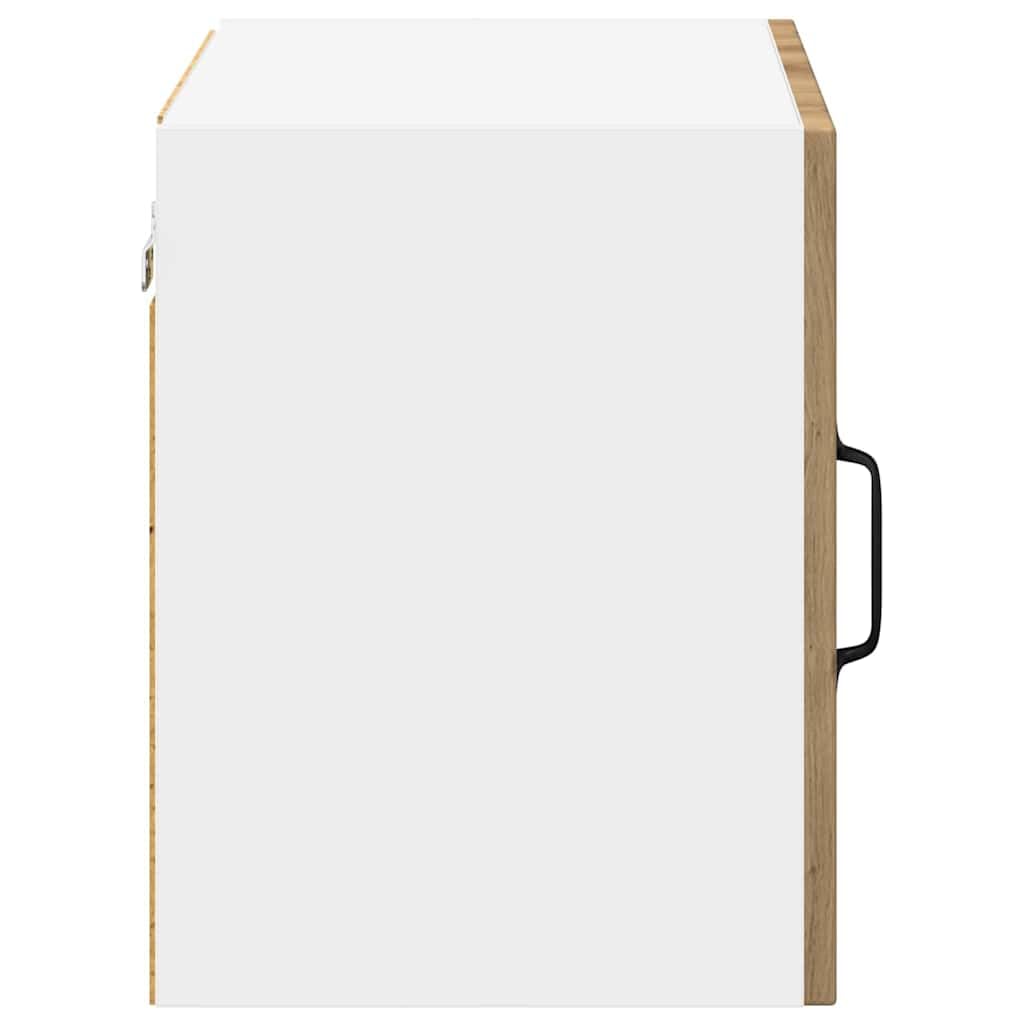 2 Stück Küchenschrank Artisan-Eiche 50 x 31 x 40 cm Holzwerkstoff Aufbewahrungsschrank mit Mehreren Fächern und Schiebetüren für praktische Küchenzubehör Aufbewahrung