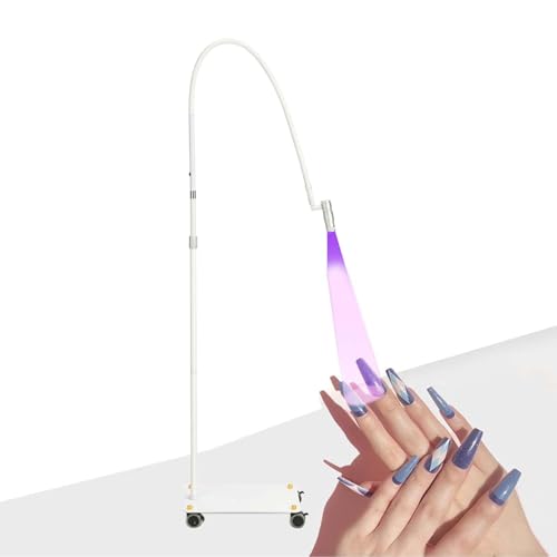 LáMpara Uv Para PestañAs, LáMpara De Pegamento Para Extensiones De PestañAs Led De 5 W Con Pedal, Secado RáPido En 2-3 Segundos, TamañO De Punto Ajustable,White
