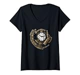 Photo Gallery donna orologio steampunk camicia regalo orologio vintage maglietta con collo a v Photo Gallery donna orologio steampunk camicia regalo orologio vintage maglietta con collo a v