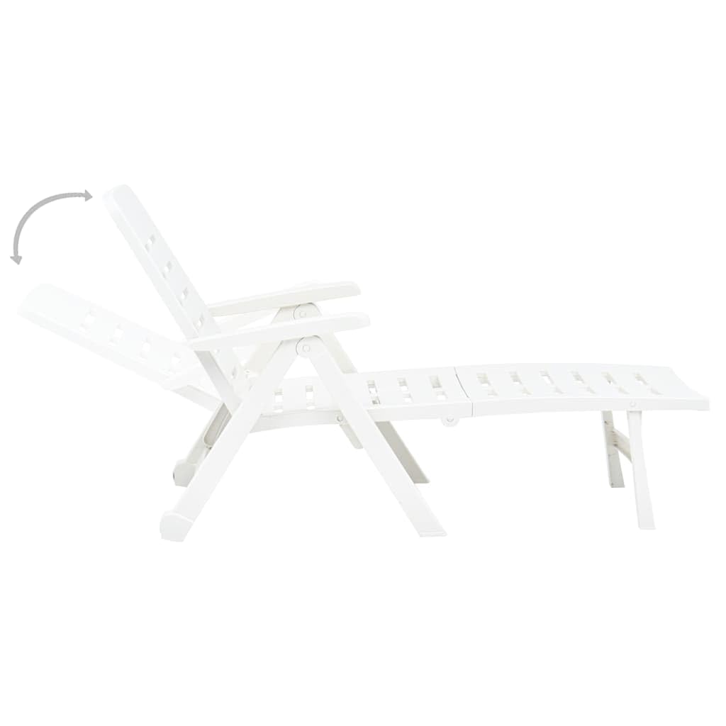 Trona plegable de plástico, color blanco