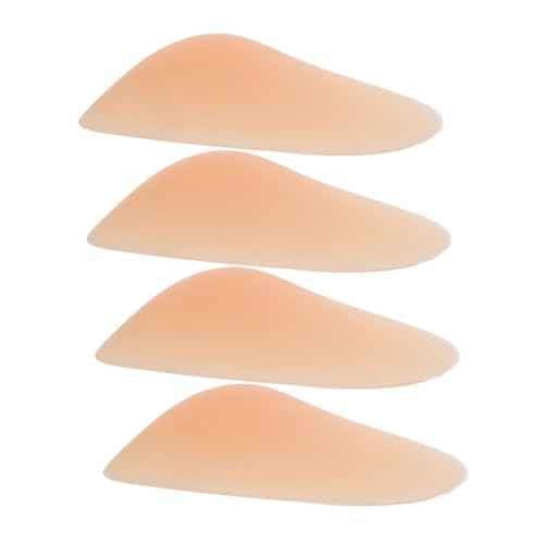 BESPORTBLE 4pcs Beige Silicone Knee Pads for Skating and Ice Skating Adhesive Non Slip Protective Knee Mat for Volleyball Snowboarding and Dancing Unisex Medium with Enhanced Fall Protection