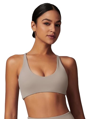 Soutien-gorge de sport rembourré fitness yoga avec dos croisé respirant