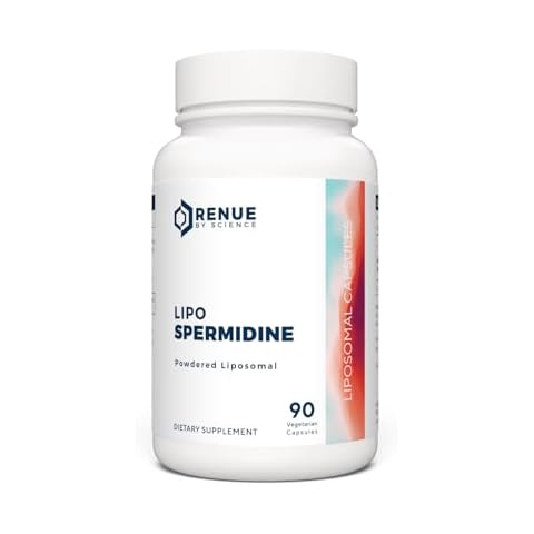 Renue By Science Spermidine Supplements | Liposomal Spermidine Supplements for Women and Men | 90 Capsules - 8mg Spermidine per Serving | Non-GMO & Allergen Free | Made in The USA Third-Party Tested Cover