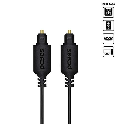 CABO ÓPTICO DIGITAL TOSLINK MACHO 2 METROS - POD-2 - PCYES