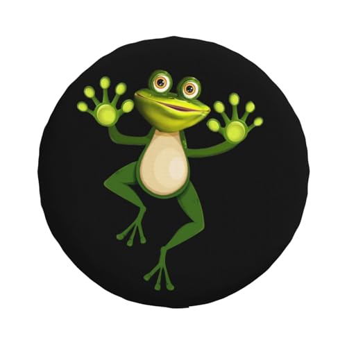 Image of Funny Frog Spare Tire Cover Trailer Tire Covers Weatherproof Wheel Protector Fit for Rv Trailer Truck Travel Trailers Accessories 15 inch Wheel Funny Frog