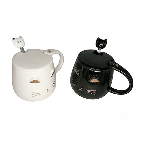 ☕ GRANDE CAPACITÀ DI 450 ML - Con una generosa capacità di 450 ml, ogni tazza è perfetta per le tue bevande calde preferite: tè, caffè, tisana, cioccolata calda o latte. Non c'è bisogno di riempire continuamente la tazza! Grazie alle loro dimensioni spaziose, queste tazze sono ideali per lunghe mattine, pomeriggi accoglienti o lunghe pause con gli amici. La dimensione perfetta per i veri amanti delle bevande calde! Dimensioni: 9 x 8 cm escluso manico / cucchiaio: 14 cm di lunghezza.