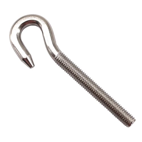 Image of Long Shank Hook Bolts M5 304 Stainless Steel Round Hooks Eyelet Bolts Ring Screw for Yacht Boat Marine Swing Chair Yoga Hammock 18 Pack