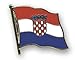 Produktbild Buddel-Bini Versand Pin Anstecker Flagge Fahne Kroatien Nationalflagge Flaggenpin Badge Button Flaggen Clip Anstecknadel