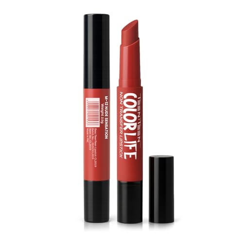 Image of TEEN TEEN Color Life Nontransfer Crayon Lipstick | Matte Finish with Built-in Primer | Waterproof & Long Lasting Lip Color | Smudge-Proof, Fade-Resistant Formula | Nude-Sensation, 2gm