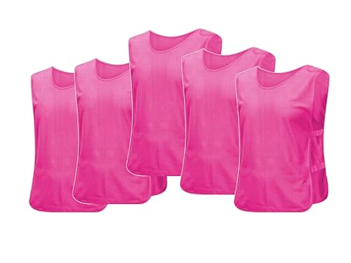 Harnais d'entraînement football basket volley-ball chasuble fuchsia fluo de sport L