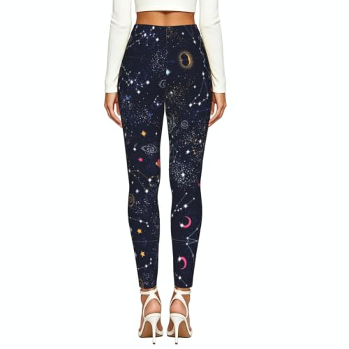 Leggings de compresión para mujer de galaxias y constelaciones 3