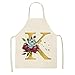 Fartuch Kwiat List Alfabet Wzór Kuchenny Fartuch Dla Kobiet Bez Rękawów Bawełniane Pościel Fartuchy Gotowanie Domowe Narzędzia do czyszczenia 53 * 65 cm (Color : K, Size : 53x65cm)