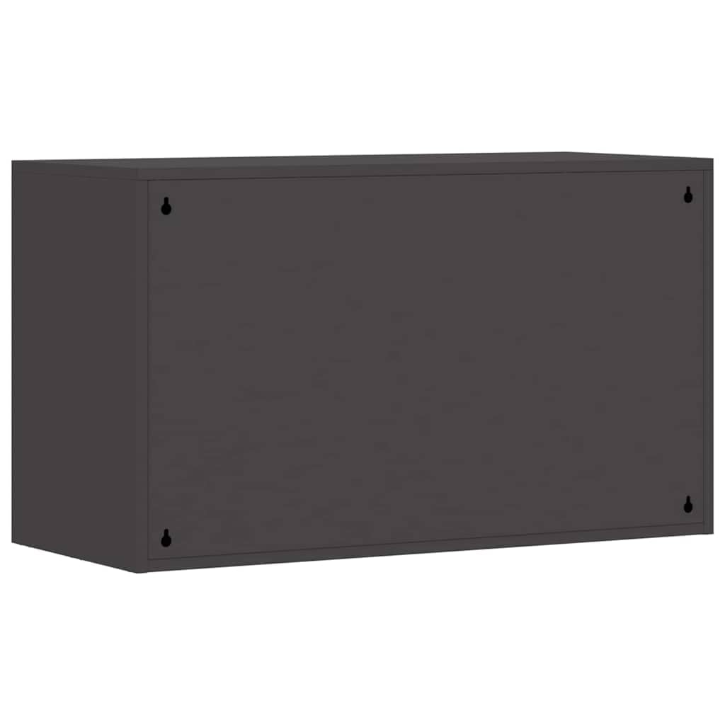 Armario de pared negro, 40 x 90 x 53 cm, taquilla de acero con elevador a presión de gas, armario seguro para ahorrar espacio, diseño moderno para garaje, taller, pasillo