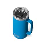 YETI Rambler 24 oz Mug, Vacuum Insulated, Stainless Steel with MagSlider Lid, Big Wave Blue