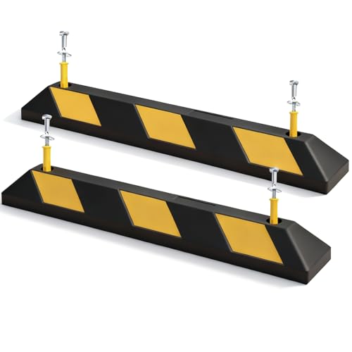 Image of BESEA 36 inch Rubber Parking Stop, 2 Pack for Garage & Driveway