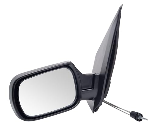BSSTORE Rétroviseur extérieur noir pour Fiesta Mk5 2002-2005 avec réglage manuel (gauche - côté conducteur)