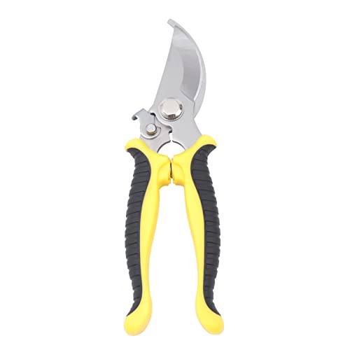 Tijeras de podar de 7,7 pulgadas, tijeras de mano resistentes, con tijeras afiladas y afiladas con hoja de acero rectificada de precisión, mango cómodo Cover