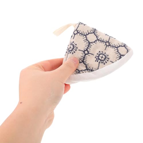 Funda térmica para mango de tapa de olla de lino resistente al calor 3 piezas 5
