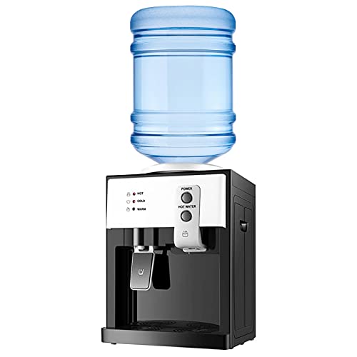 SNKOURIN Top Loading Water Cooler Dispenser, Water Dispenser for 5 Gallon Bottle, 3 Temperature Settings,Hot & Cold Water Cooler Dispenser for Home Office Coffee Tea Bar Dormitory,White