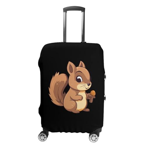 Cartoon Squirrel Travel Luggage Cover Washable Suitcase Protector Baggage Covers for Women Men S