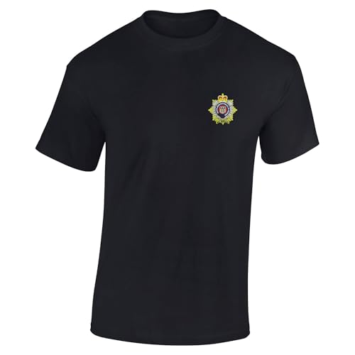 Image of The Military Store Royal Logistic Corps Embroidered T-Shirt, Black, X Large