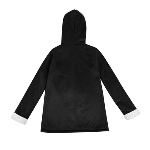 Girls Winter Coats Sherpa Lined Hooded Long Jackets with Pockets Button Front Thicken Warm Coat Fuzzy Fleece Jacket3