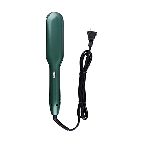 Flat Iron Hair Straightener Hair Volumizing Iron Straightening Ceramic Hair Curler Curling Irons Tongs Corrugated Hair Crimper (Color : Green)