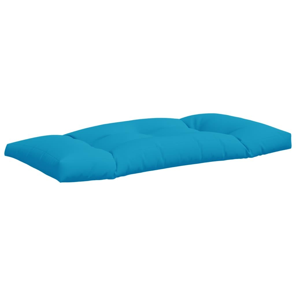 Cuscini per pallet, 2 pezzi, blu chiaro, in poliestere, cuscini per seduta e schienale, 110 x 58 x 10 cm, impermeabili, imbottiti, per giardino, balcone, terrazza, mobili per esterni, comodi