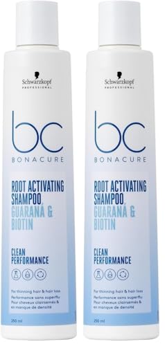 Image of Schwarzkopf Professional Bonacure Root Activating Shampoo For Thinning Hair Superfood Complex Guaraná Biotin Hair Strength Reduces Loss Vegan pH Balanced Formula Cleansing Sulphate Free 250 ml