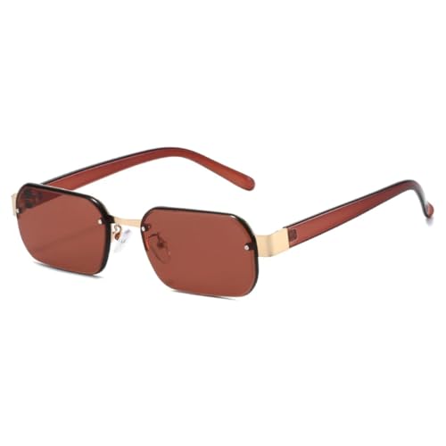 Lunettes de soleil sans monture UV400 style océan pour femme et homme
