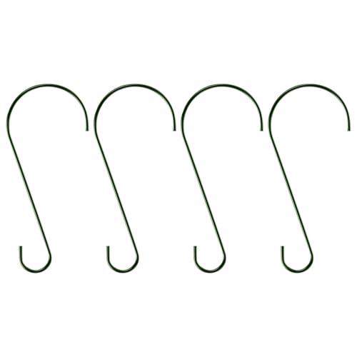 ZGDEIWGF Paquet De 4 Crochets Métalliques En Forme De S, Multifonctionnels, Pour Serres, Nichoirs, Jardins, Extérieurs