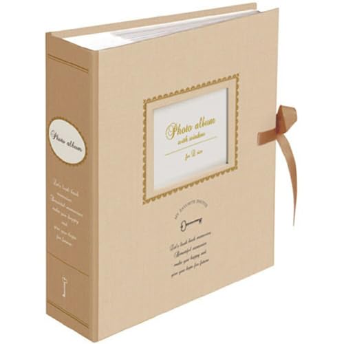 ナカバヤシ 窓付きポケットアルバム アンティーク ベージュ 1PLW-201-2-V 【まとめ買い3冊セット】