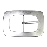FRONHOFER rechteckige Gürtelschnalle silber, Dornschnalle, Gürtelschließe 4 cm, 19240, Größe:One Size, Farbe:Silber