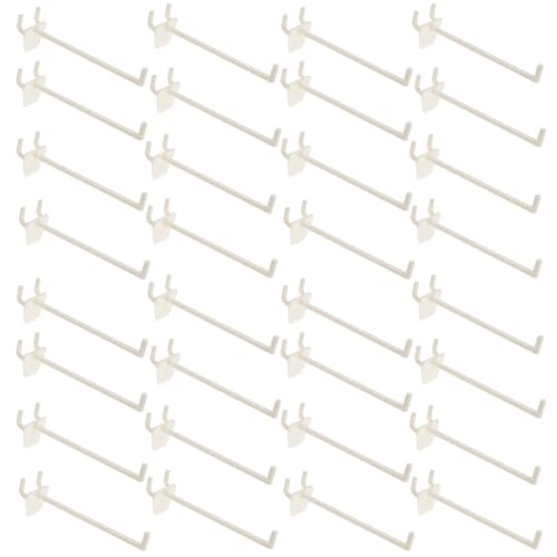 Ipetboom 50pcs Abs Pegboard Hooks with 4.5-inch Rod, 2cm Spacing Utility Hooks for Garage, Shop, and Wall Display, Home and Industrial Storage Organizer Accessories