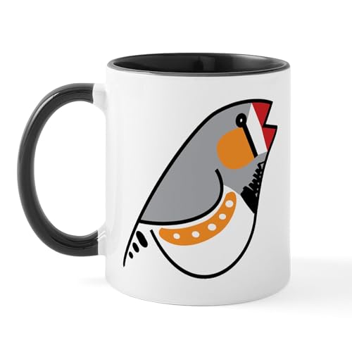 Mug Cerámico CafePress 11 oz Diseño Zebra Finch miniatura 2