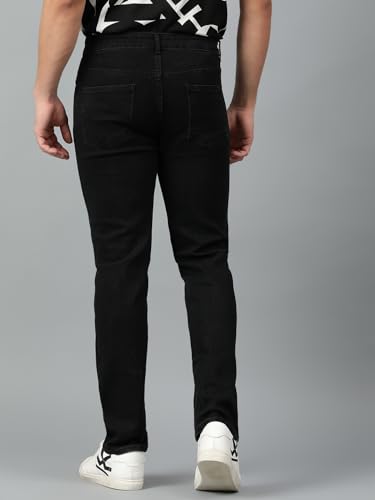 Image of KOTTY Men's Solid Straight Fit /Skinny Fit /Relaxed Fit Comfortable and Strechable Stylish Looking Jeans