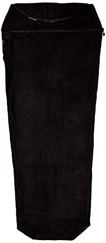 Snugpak Fleece Sleeping Bag Liner with Full Length Side Zipper, Polyester Fleece, Warm Thermal Insulation, Black